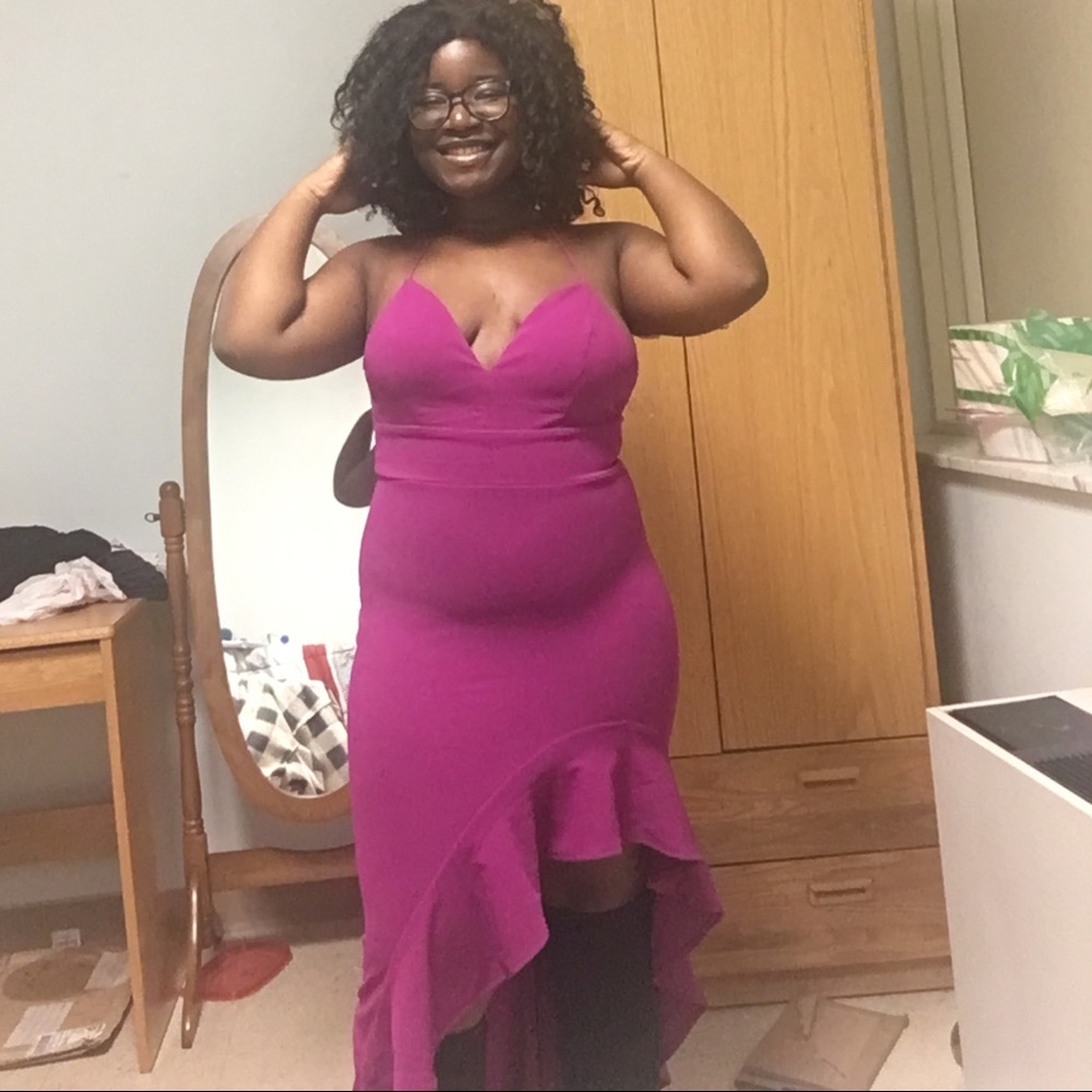 Knee-Length, Purple Fashion Nova Dress